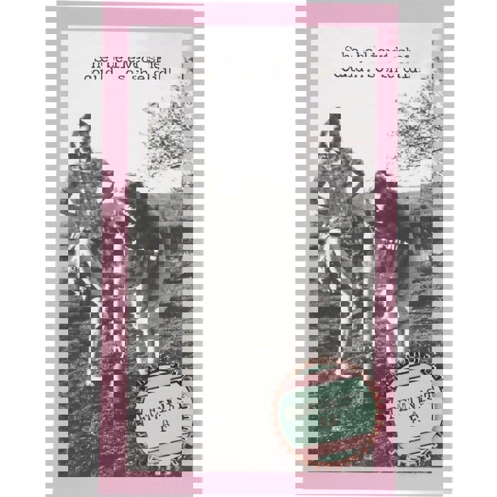 Feminist AF Pink and Green Stripes Enamel Pin on Gift Card