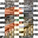  Feminist AF Pink and Green Stripes Enamel Pin on Gift Card