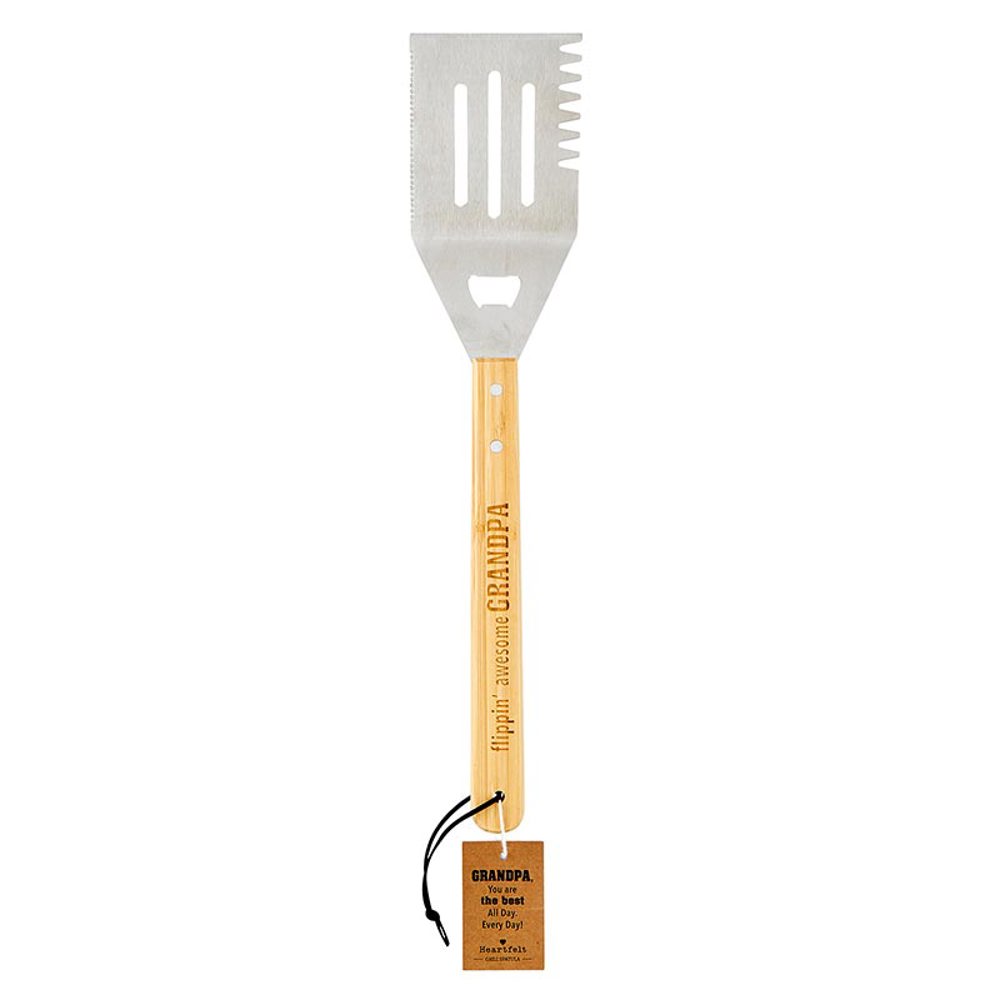 Flippin' Awesome Grandpa Grill Spatula | Bamboo Handle Grilling Tool | Men's Gift