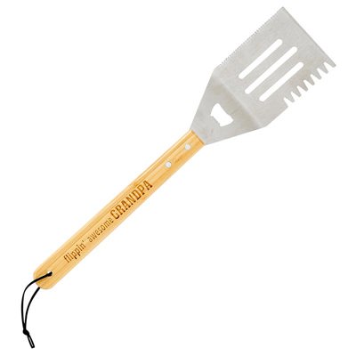 Flippin' Awesome Grandpa Fathers Day Grill Spatula | Bamboo Handle Grilling Tool | Men's Gift