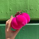  Flocked Neon Pink Pumpkin | Decorative Halloween Theme Shape Decor