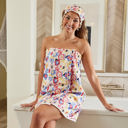  Floral Pop Spa Wrap and Headband Set | Bath Body Towel Shower