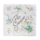  Flu Season Hankie Retro Floral Print Cotton Handkerchief