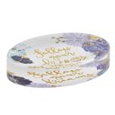  Follow Your Dreams Oval Floral Glass Paperweight