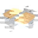  Pack of 3 Foodie Bamboo Lunch Box in Gray | Eco-Friendly and Sustainable | 7.5" x 5" x 2"