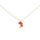  Forestcore Toadstool Mushroom Charm Necklace in Gold | Gift for Her Fashion Jewelry