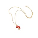  Forestcore Toadstool Mushroom Charm Necklace in Gold | Gift for Her Fashion Jewelry