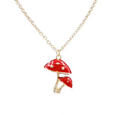 Forestcore Toadstool Mushroom Charm Necklace in Gold | Gift for Her Fashion Jewelry