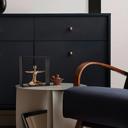  Framed Yoga Statue | Modern Figurine Black and Gold Contemporary Statue