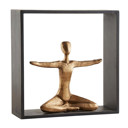  Framed Yoga Statue | Modern Figurine Black and Gold Contemporary Statue