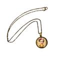 Bronze Frida Cabochon Pendant Necklace in Aged Bronze or Black