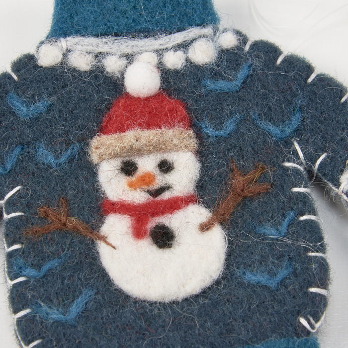 Frosty Sweater Ornament | Decorative Felt Christmas Decor