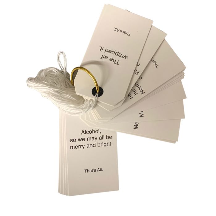 Funny Christmas Gift Tag Book | 24 Hilarious Tags on a Metal Organizing Ring