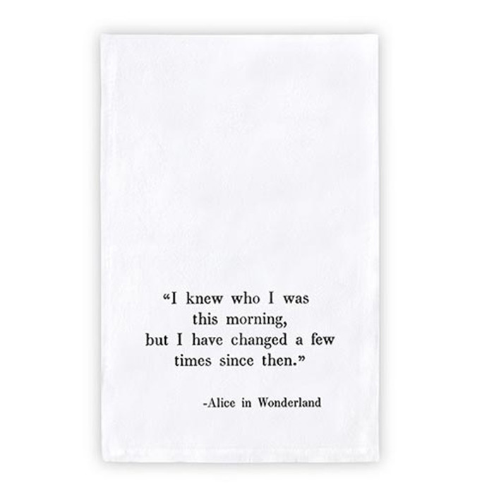 Alice in Wonderland I Knew Who I Was Ultra-absorbent Tea Towel | 30" Sq