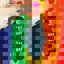  GAY GAY GAY GAY GAY Motel Style Keychain in Black