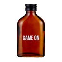  Game On Amber Mini Flask Glass | Dad Gifts Sports Themed Bottle