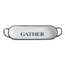  Gather Oval Tray | Decorative Metal Rustic Serving Tray | 20" x 6.5"