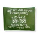  Return to the Forest Canvas Zipper Pouch 9.5" x 7" | Cosmetics Bag or Pencil Case