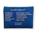  Secret Agent Packing Checklist Canvas Zipper Pouch 9.5" x 7" | Cosmetics Bag or Pencil Case