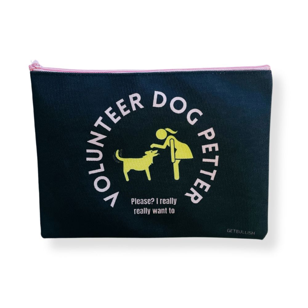 Volunteer Dog Petter Canvas Zipper Pouch 9.5" x 7" | Cosmetics Bag or Pencil Case