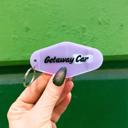  Getaway Car Motel Style Keychain in Translucent Purple