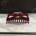  Giant Burgundy Hue Megabow Hair Claw for Long, Thick Hair |  Panther Icon in Gold Foil Hair Accessories