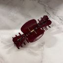  Giant Burgundy Hue Megabow Hair Claw for Long, Thick Hair |  Panther Icon in Gold Foil Hair Accessories