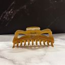  Giant Caramel Megabow Hair Claw for Long, Thick Hair | Panther Icon in Gold Foil Hair Accessories