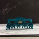  Giant Emerald Megabow Hair Claw for Long, Thick Hair | Panther Icon in Gold Foil Hair Accessories