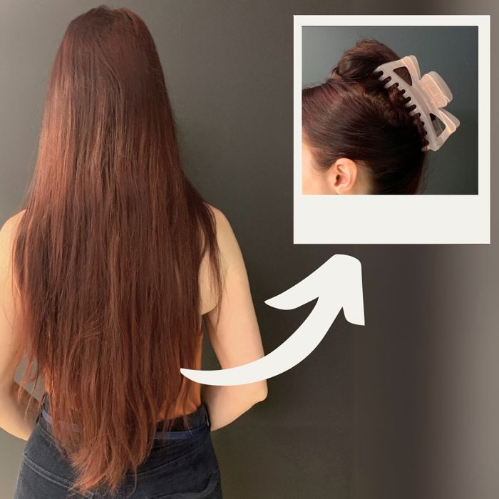 Giant Burgundy Hue Megabow Hair Claw for Long, Thick Hair |  Panther Icon in Gold Foil Hair Accessories