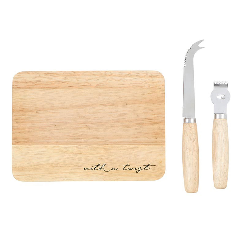 Gift Box: Cocktail Garnish Book Box With a Twist | Cutting board, Knife, and Zester Gift Set