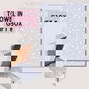  Eat and Sleep Dotted Blue Tea Towel | Extra Large 20" W x 27.5" L | In a Gift Box! | Gift for Her