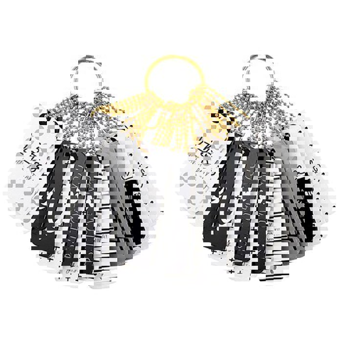 Gift Tag Book in Black and White | 24 Minimalist Tags with Gold Ball Chains