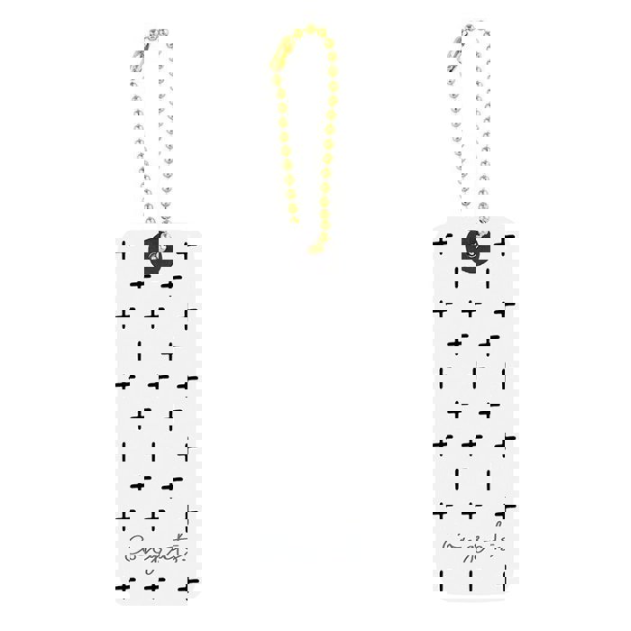 Gift Tag Book in Black and White | 24 Minimalist Tags with Gold Ball Chains
