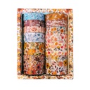  Ginger Florals Washi Set | 12 Washi Tapes in a Box | Gift Wrapping Tools and Craft Tape
