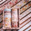  Ginger Florals Washi Set | 12 Washi Tapes in a Box | Gift Wrapping Tools and Craft Tape