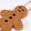 Gingerbread Man Felt Ornament | Christmas Tree Decorative Ornament | 2.50" x 4"