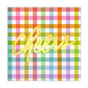 Gingham Cheers Foil Cocktail Beverage Party Napkins | Barware Party Essentials