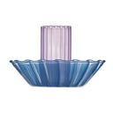  Glass Candle Holder in Blue-Purple | Aesthetic Candle Sticks Holder in Tinted Glass | 3.5"