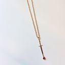  Gold Blood Drop Sword Necklace | Edgy Gothic Pendant on Adjustable Chain