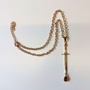  Gold Blood Drop Sword Necklace | Edgy Gothic Pendant on Adjustable Chain