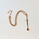  Gold Blood Drop Sword Necklace | Edgy Gothic Pendant on Adjustable Chain