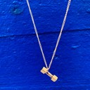  Gold Dumbbell Weightlifting Necklace