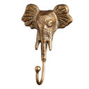  Gold Metal Elephant Hook | Wall Mounted Decorative Hook | 6" x 4"