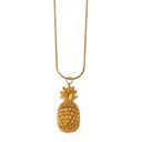  Gold Pineapple Pendant Necklace | Tropical Summer Jewelry