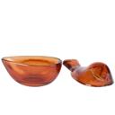  Golden Bird Glass Jar | Decorative Vintage Sculpted Bird Storage Container