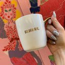  Golden Girl Mug Gold Handle | Stoneware Coffee Tea Cup | 16oz