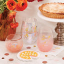  Grateful Thanksgiving Roly Poly Pink Ombre Glass | 13 oz