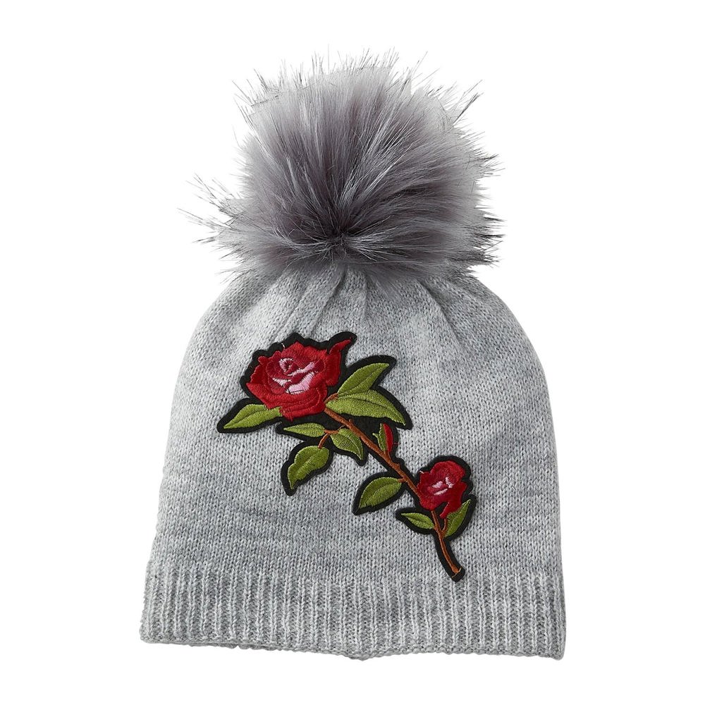 Feminine Rose Winter Beanie Gift for Her