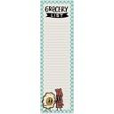  Grocery List Pad | Retro Style Food-themed Magnetic Notepad | 2.75" x 9.50"